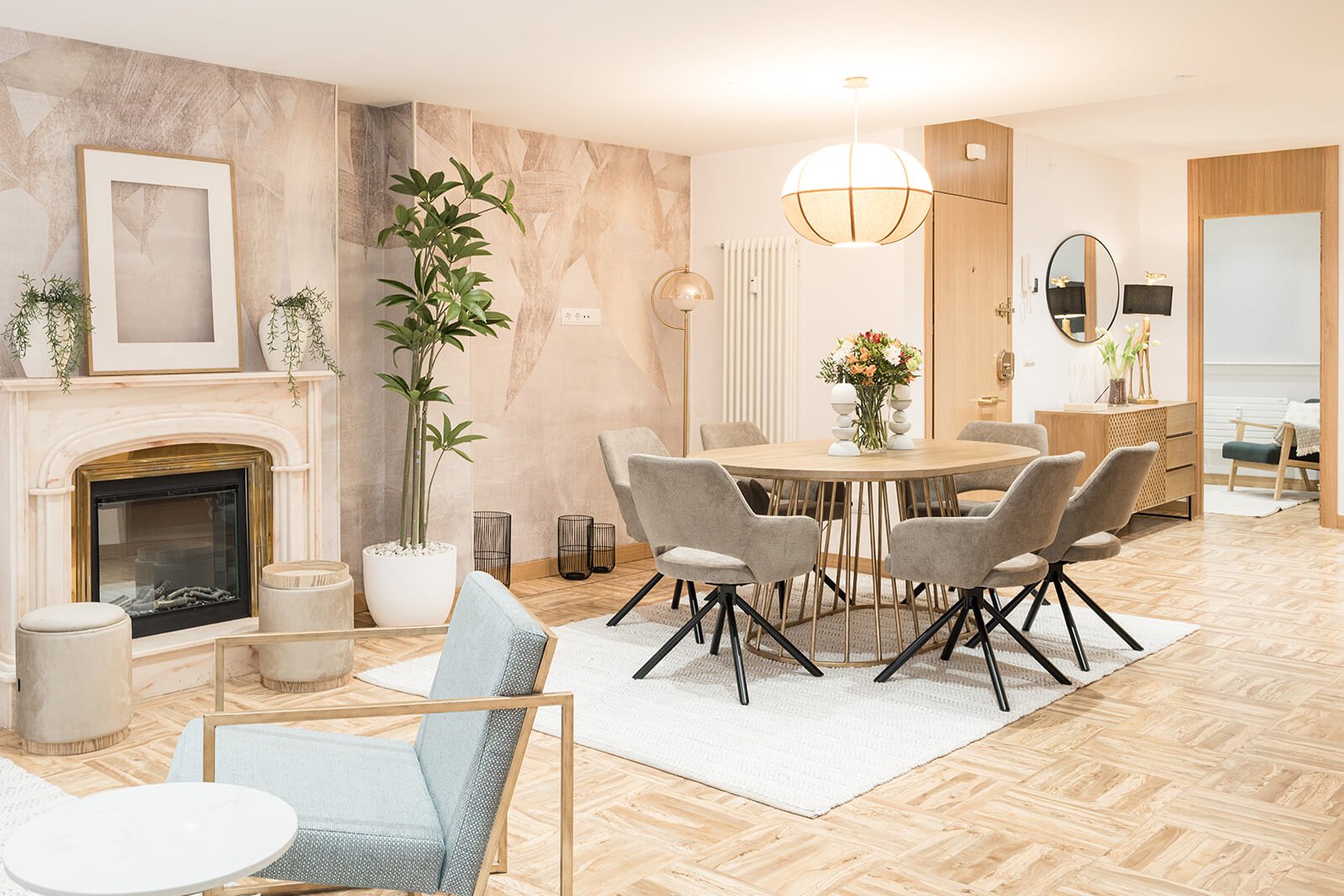 decoración salón abierto